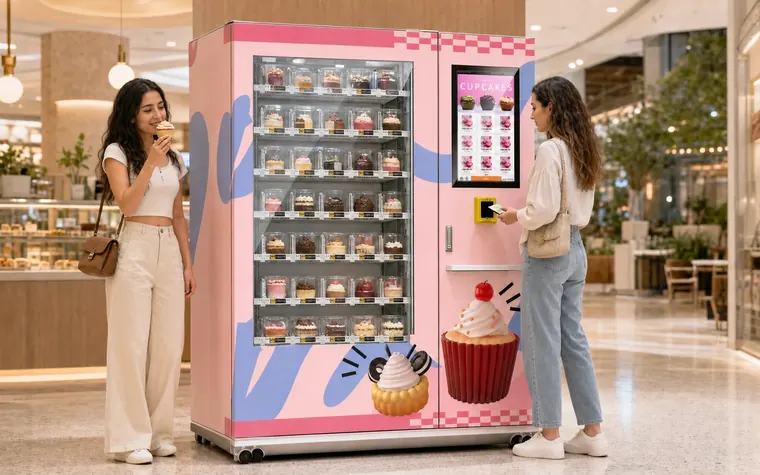 Máquina refrigerada real para tortas, pastelería y cupcakes